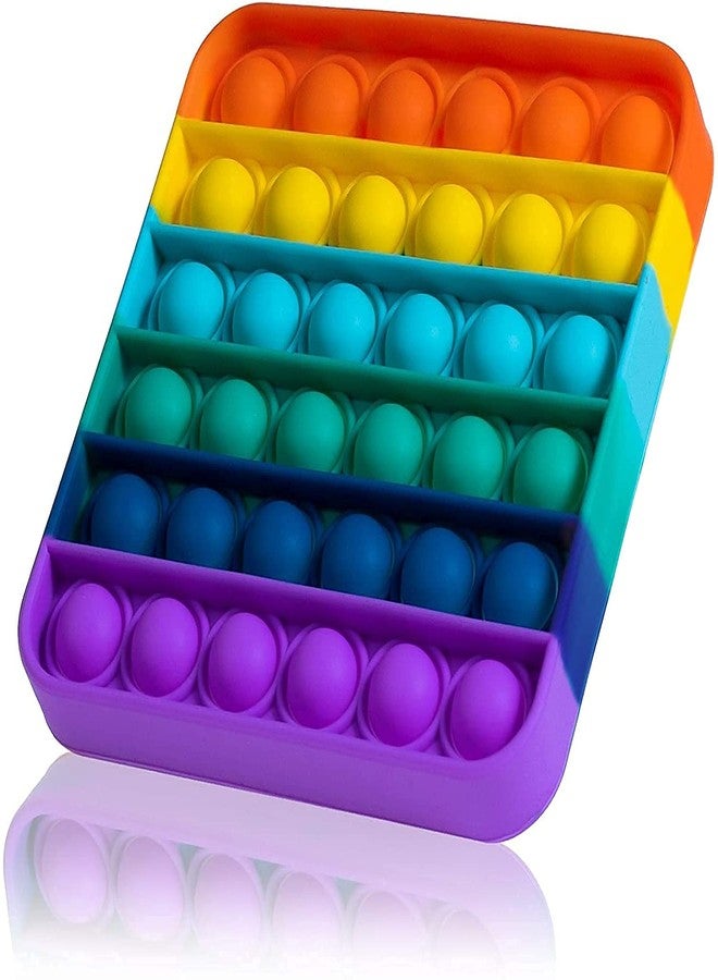 STOFFIER GARTEN Pop It Fidget Toys, pop it Fidget Toy Set | pop its Fidget Toys, Fidget Toys pop it Rainbow, pop it Toy, | poppit Fidget Toy, Rainbow pop it, Push pop Bubble Fidget Toy (Square) - Image 1